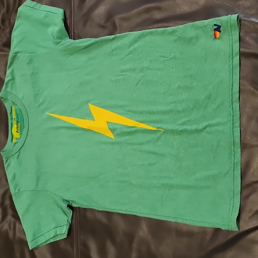 Green Aviator Nation Bolt Tee, 14